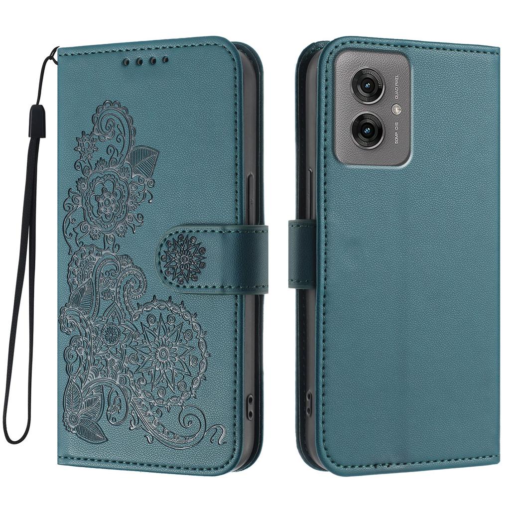 For Motorola Moto G55 5G Phone Cases Mandala Flower Leather Wallet Mobile Cover with Strap