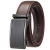 Fashion Men'S Zinc Alloy Automatic Buckle Belt, Two-Layer Cowhide Belt Ly36-25584-1