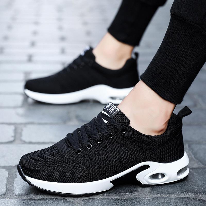 Мужские повседневные кроссовки Breath Lightweight Sneakers Outdoor Mesh Black Running Shoes Jogging Tenis Walking Zapatillas De Deporte