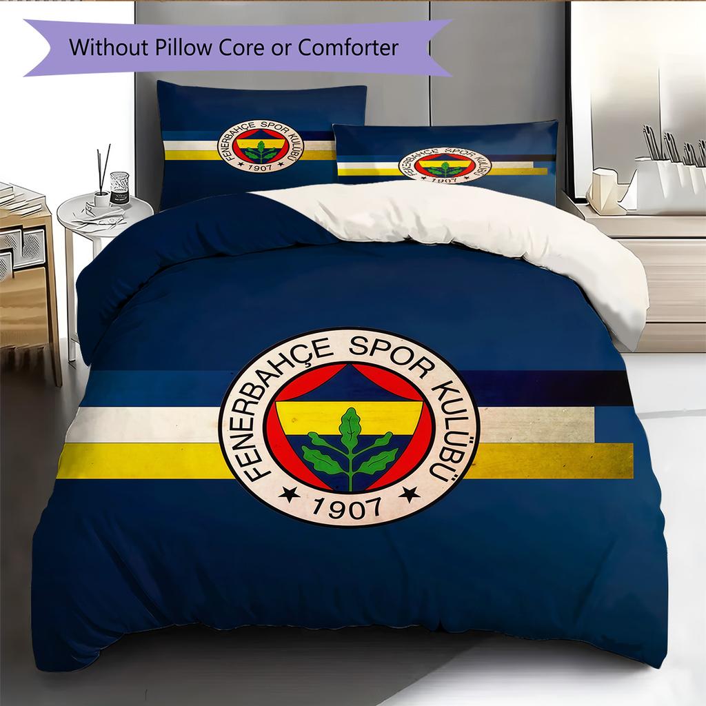 Fenerbahçe S.K Pattern Bedding Quilt Set Home Decoration Gift (1 * duvet cover + 2 * pillowcase without core)
