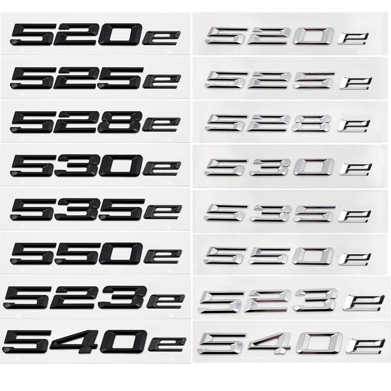 ABS Car Rear Trunk Letters Logo Badge Emblem Sticker For BMW 5 Series 520e 525e 528e 530e 535e 540e 550e E39 E60 E61 F10 F11 G30