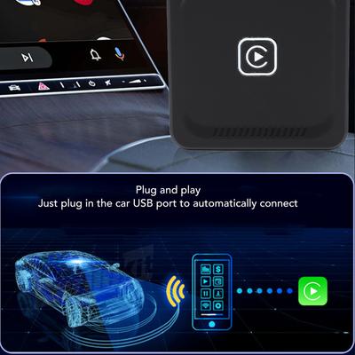 Беспроводной адаптер CarPlay Преобразует проводной в беспроводной BT 5.0 Интеллектуальное голосовое управление для адаптера Android Auto
