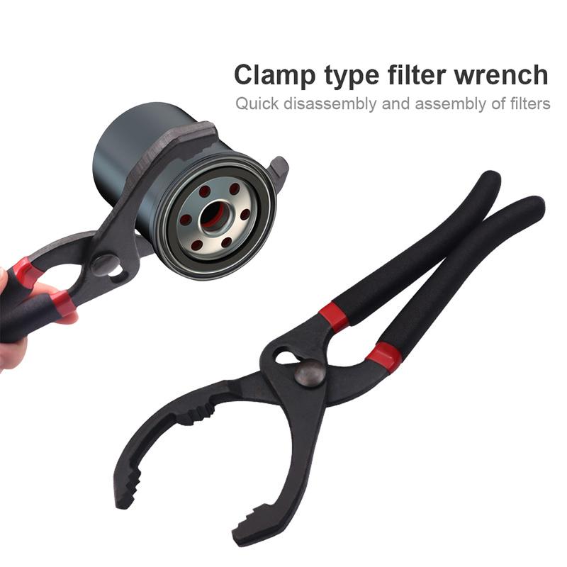 10/12 Inch Oil Filter Remove Disassembly Tool Filter Disassembly And Assembly Pliers Wrench Vehicle Maintenance Repair Hand Tool
