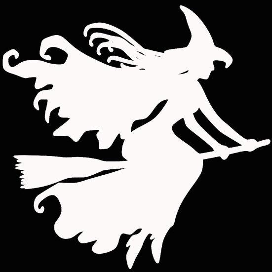 Ведьма на метле Хэллоуин автомобиль светоотражающие наклейки украшения