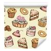 Wallpaper Sweet Pastries Vintage Style for Living Room and Bedroom 50x1000