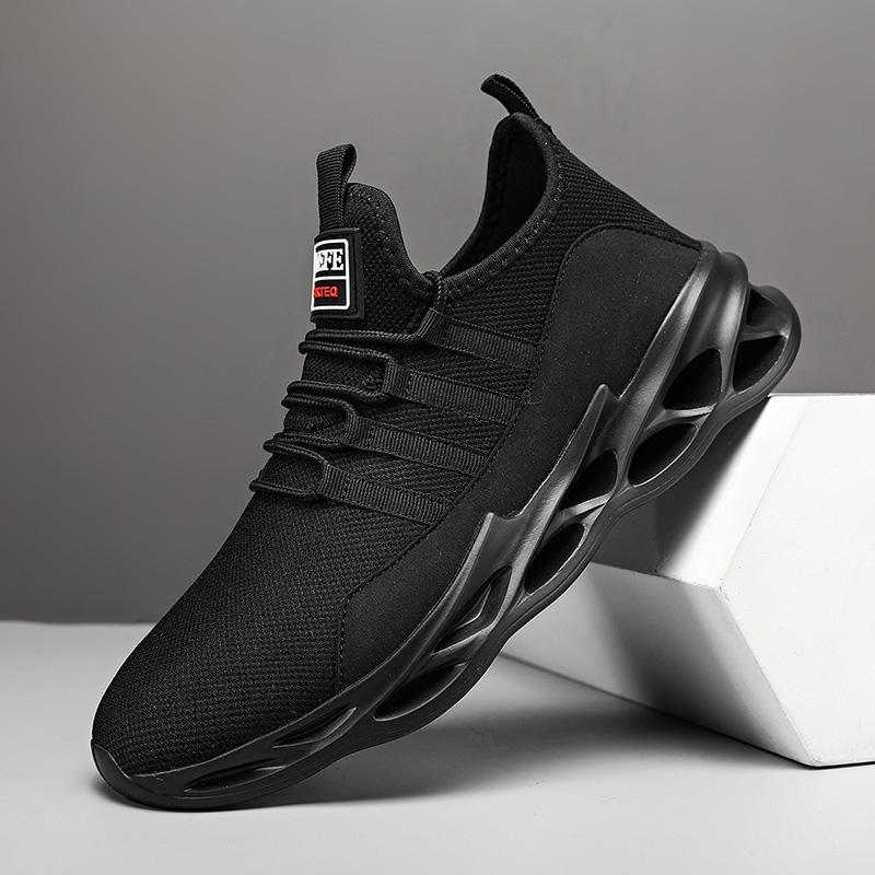 Мужская большая размерная летная и дышащая сетчатая поверхность, ультралегкая, удобная мужская спортивная обувь для фитнеса и бега