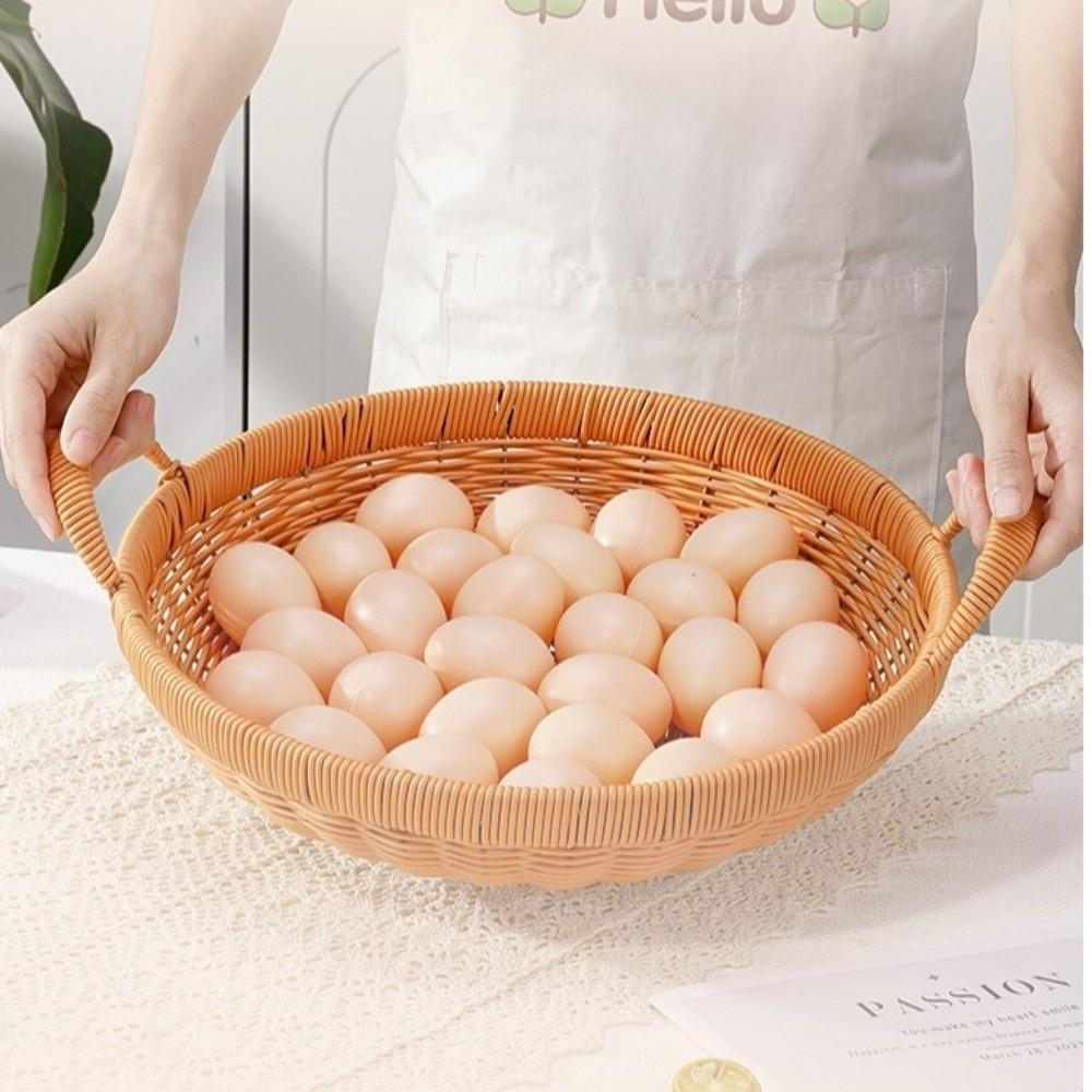 Плетеная корзина ручной работы с ручкой, поднос для хранения, новая корзина для хранения, настольная витрина
