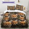Fox Pattern Bedding Home Decoration Birthday Gift (1 * duvet cover + 2 * pillowcase, without core)