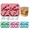 Dinosaur Silicone Mold Ice Cube Tray Flexible Fondant Chocolate Candy Mold Biscuit Cake Candle Soap Mold Easy Release Pastry DIY Tools