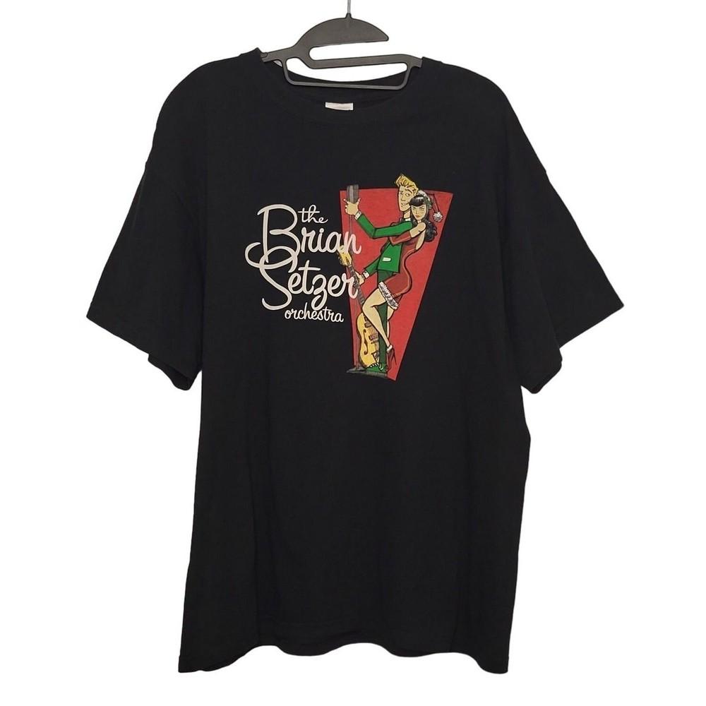 BRIAN SETZER Orchestra Cotton Black All Size Unisex Shirt US1701 Unisex T-Shirt