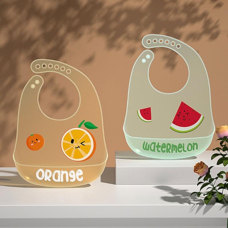 Детский силиконовый слюнявчик мультяшный слюнявчик для кормления водонепроницаемый детский для мальчика девочки моющийся слюнявчик защита от пролитой еды с карманом для еды
