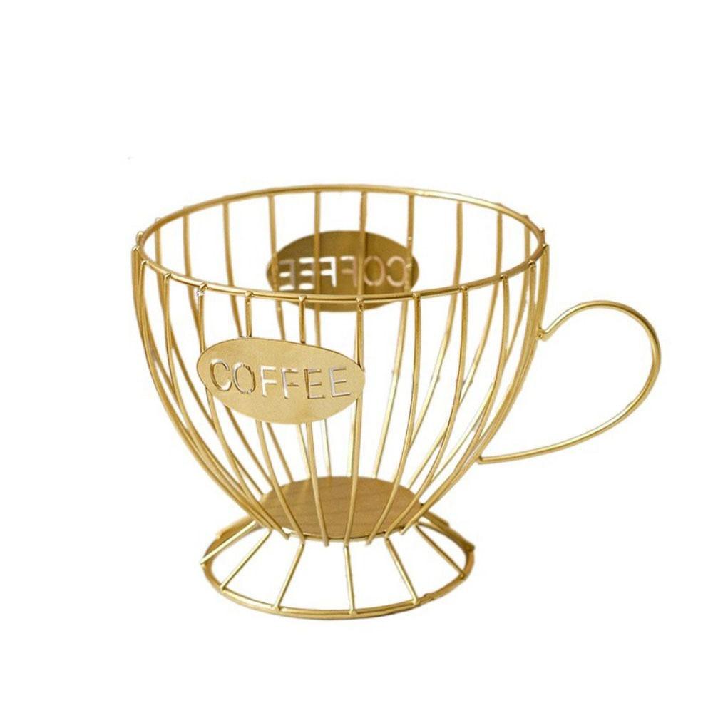 Hollow Coffee Capsule Holder Metal Wire Coffee Pod Storage Stand Elegant K Cup Organizer  Kitchen