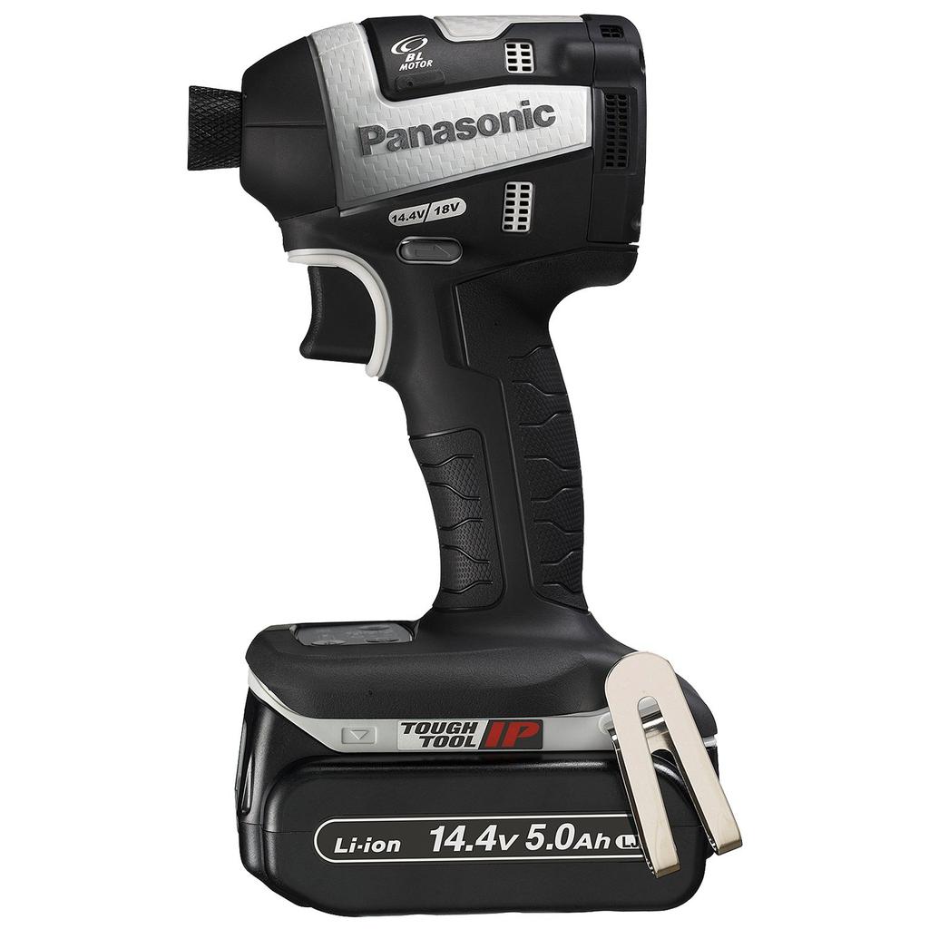 Panasonic Зарядный ударный EZ75A7 Двойной компактный Общая длина 118 мм Легкий Аккумулятор x Зарядное устройство и Кейс в комплекте Ударный шуруповерт Черный (14,4 В/18 В