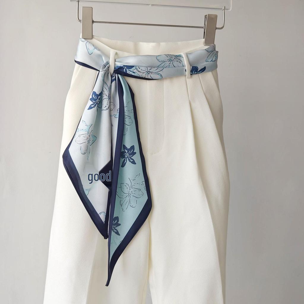 Женский длинный шарф-пояс цвета кешью: 2025 Новый стиль аксессуар на талию и с завязками на шее для джинсов