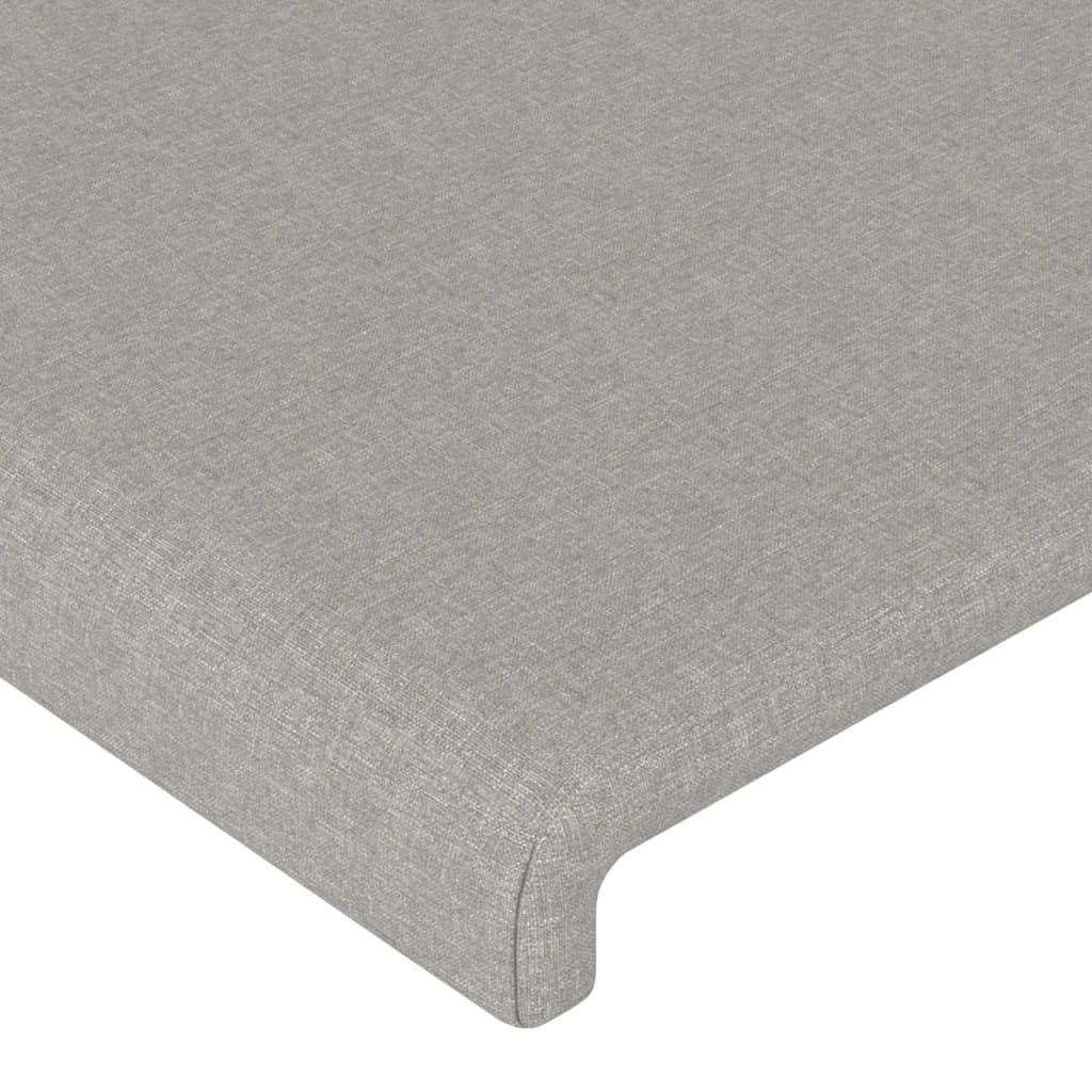 Vidaxl Zagłówek Do Łóżka Z Led, Jasnoszary, 200X5X78/88 Cm, Tkanina