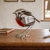 Eco-friendly Scrap Metal Bird Statue Handmade Recycled Bird Ornament  Desk Decor