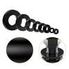 350pcs  Black Plastic Nylon Flat Washer Plane Spacer Insulation Gasket Ring For Screw