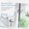 3Pcs ABS Shower Rod Hook Silver Shower Rod Clamp Hook Bathroom Hook  Bathroom Kitchen Shower