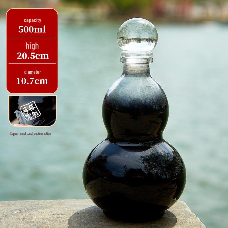 Lead-Free Thickened Glass Gourd Bottle for Homemade Wine or Juice