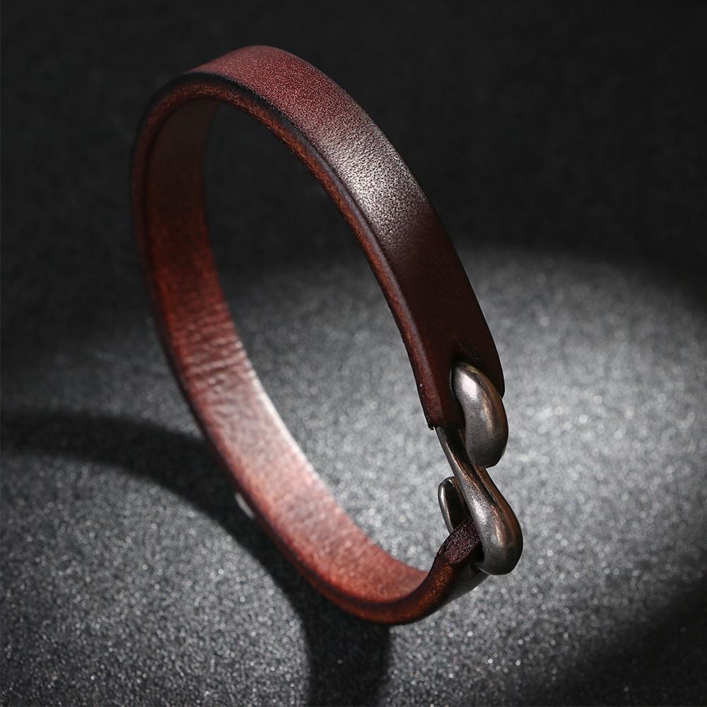 Модные украшения в подарок для мужчин женщин парня браслеты из кожи с крючком браслет на запястье