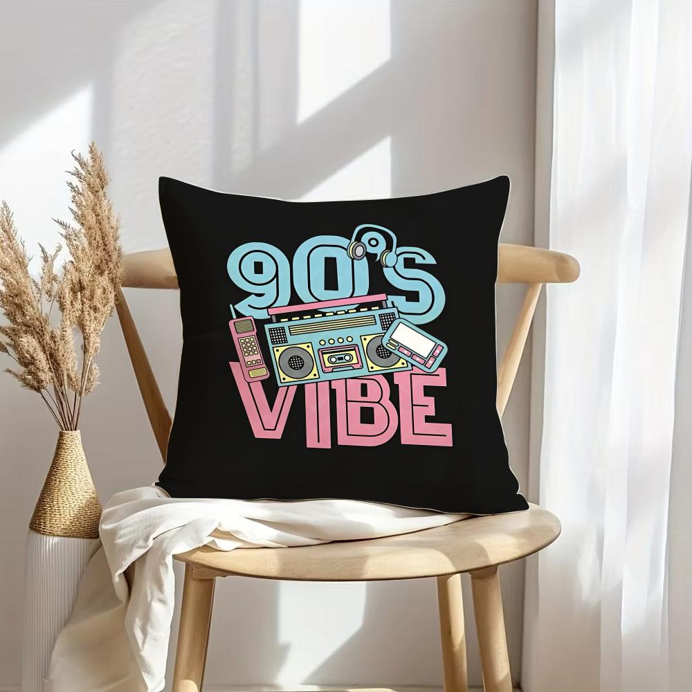Retro Cassette Tape Cushion Cover Soft Plush Throw Pillow Cover DoubleSided Decorative Cushion Case Sofa Bedroom Home Decor