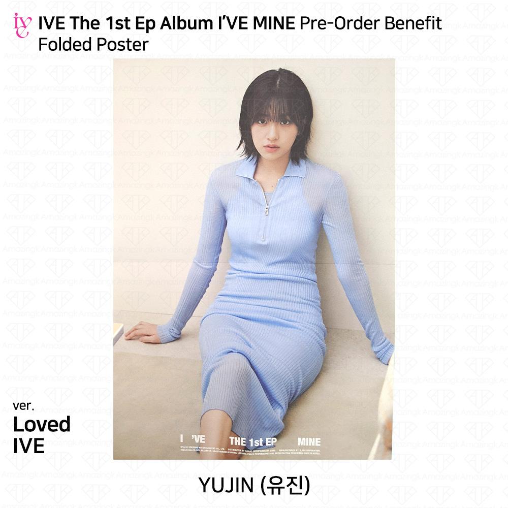 IVE Официальное фото первого EP I'VE MINE, стикер Polaroid, сложенный постер KPOP
