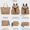 Geometric Diamond Stitch Cork Tote, Backpack, Crossbody & Cosmetic Bag Set