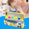 School Pencil Sharpener Dual-Hole 4 Color Transparent Plastic for Standard Round Shape Jumbo Pencils Kid-Friendly Portable with Cover Safe