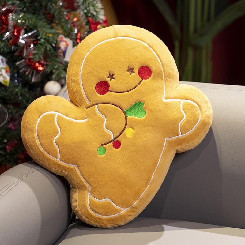 Christmas Gingerbread Man Pillow & Tree Cushion - Holiday Gift for Kids