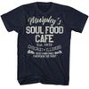 Синяя футболка с принтом Soul Food Cafe из фильма «Братья Блюз»