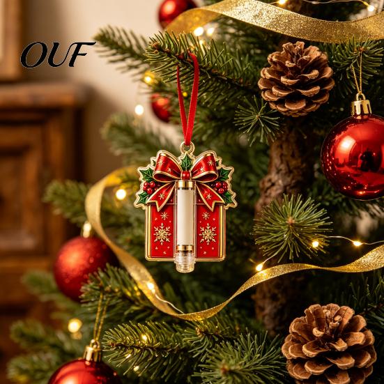 Santa Claus Acrylic Decorations 2Pcs Christmas Cash Holder Hanging Ornaments, Money Holders, Festive Atmosphere Props Lightweight Shatterproof