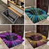 Коврик для ванной с принтом «Иллюзия вихря» Декор пола в ванной комнате Супервпитывающий Нескользящий Легко чистящийся Придверный коврик Ковер Коврик для входа в туалетную комнату