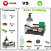 LMETJMA Kitchen Sink Caddy Organizer Sponge Holder with Stainless Steel Auto Drain Tray Soap Sponge Caddy Storage Rack JT313