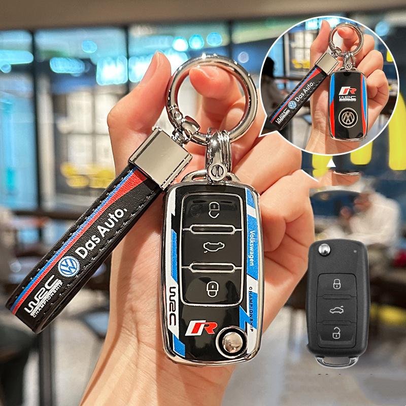 Для VOLKSWAGEN ТПУ Чехол-оболочка для складного автомобильного ключа For Volkswagen VW Polo Golf Passat Tiguan Beetle Caddy T5 Up Eos Брелок