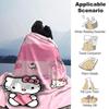 1 шт. Плед Hello Kitty с именем Легкий фланелевый плед для дивана, кровати, путешествий, кемпинга, гостиной, офиса, дивана, кресла