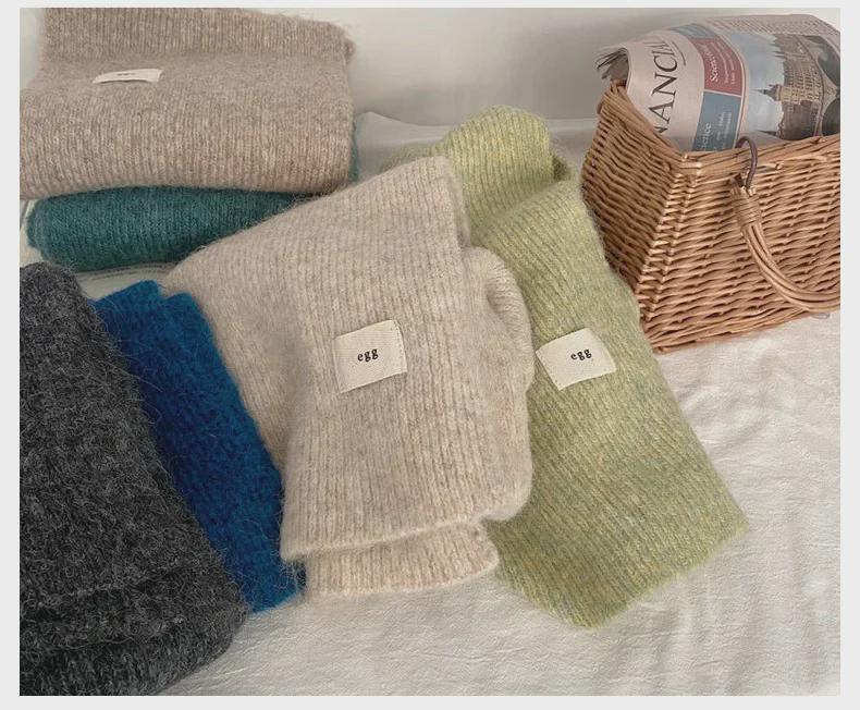 Чистые цветные воспоминания ~ Мягкий и липкий лейбл-имитация кашемирового шарфа: Трикотаж унисекс в стиле ретро для теплого и модного образа