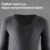 2 Pcs/Set Winter Men Thermal Underwear Set V Neck Long Sleeve Warm Thick Plush Seamless Pure Color Slim Fit Elastic Men Pajamas Set Sports Tracksuit