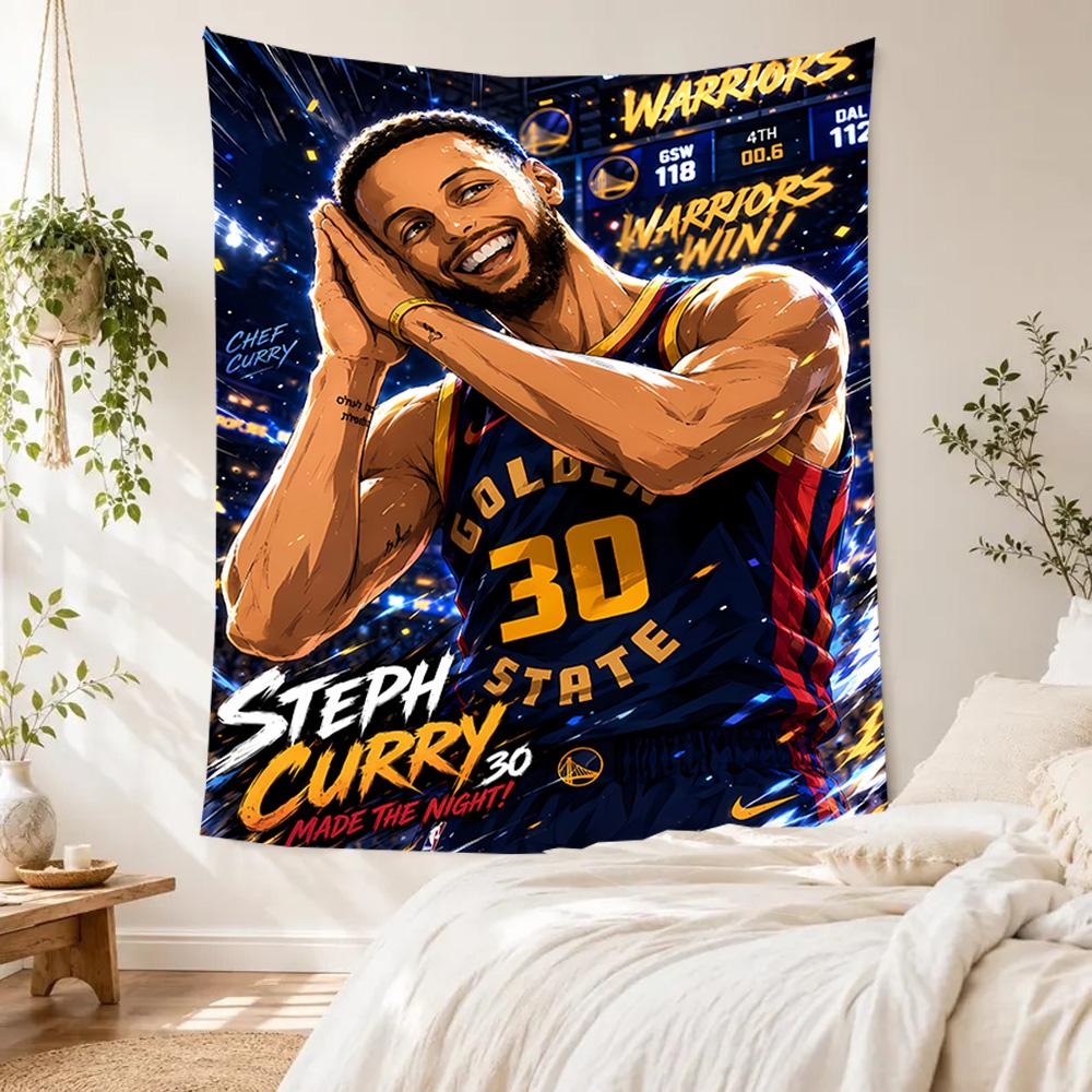 Golden State Warriors Team Boho Wall Tapestry Cozy Warm Designed for Living Room Reading Corner Studio Wall Indoor Boho Decor Gift for New Home