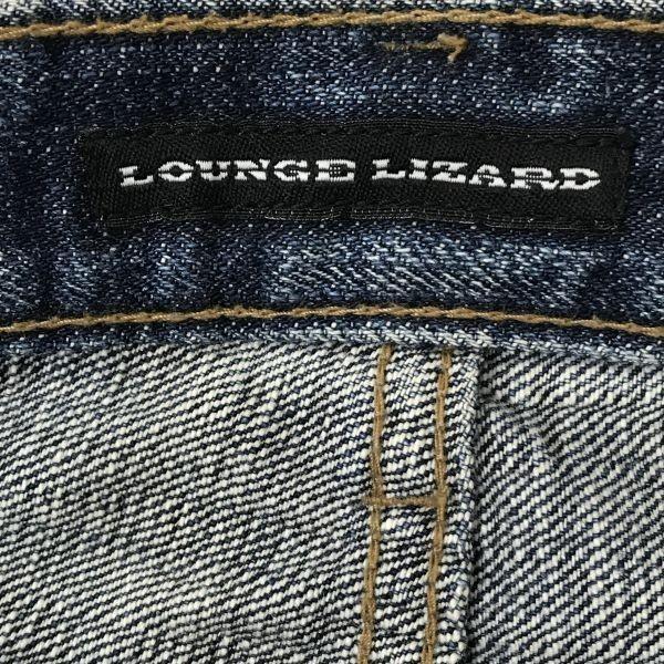 Сделано в Японии Lounge Lizard Whisker Wash Cutoff Denim Мужские 2 Синий Прямой Lounge Lizard(ИСПОЛЬЗОВАЛ)