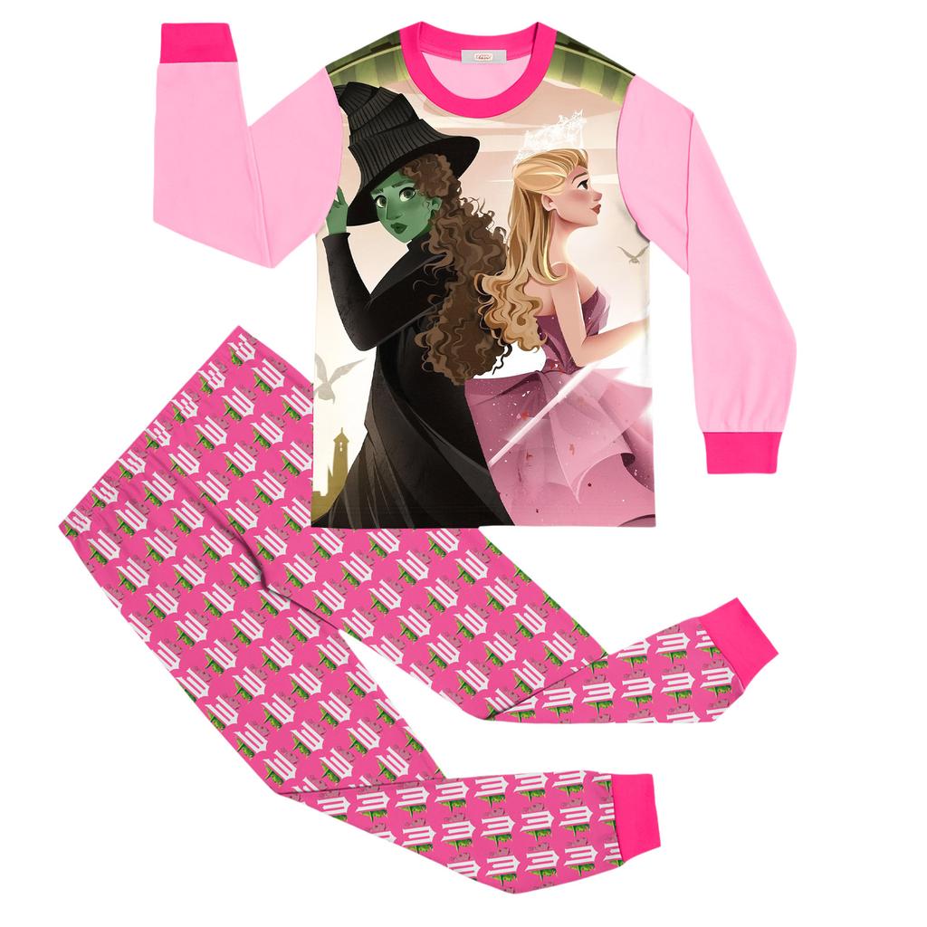 Children's Fashion Suit Skirt Round Neck Long Sleeve Top Pants