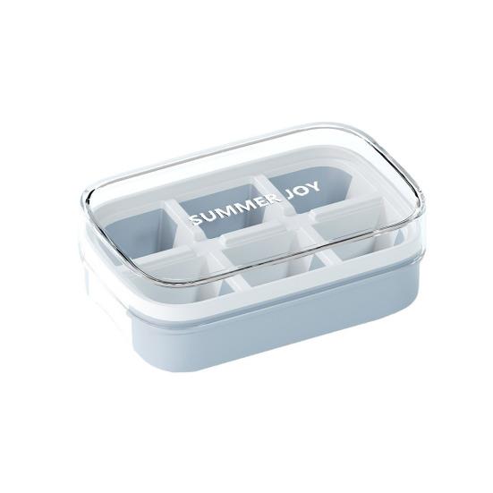 Форма для кубиков льда с герметичной крышкой, 6 ячеек, нажимная конструкция, не проливается, штабелируемая, для чистого льда без запаха, легко вынимается, многоразовая
