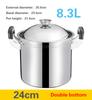 Stainless Steel Large Capacity Deep Soup Pot Thickened Extra High Pot Induction Cooker Universal Porridge Stew Pot Pots and Pans