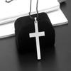 Винтажное ожерелье с подвеской-крестиком Ожерелье из нержавеющей стали Новый дизайн Ожерелье с черной цепочкой