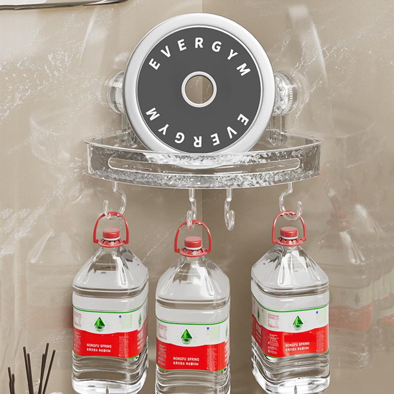 Угловая полка для хранения в ванной комнате Настенная полка Полка для хранения шампуня Держатель для косметики Органайзер без перфоратора Аксессуары для ванной комнаты