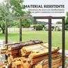 40-65/100-150cm Adjustable Metal Firewood Log Holder