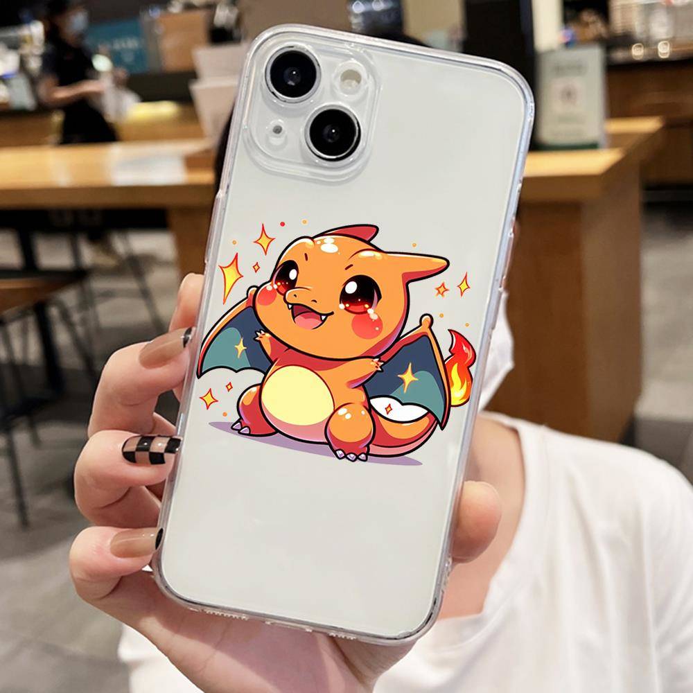 Чехол E-57 Pokemon Cute для iPhone 7 8 11 12 13 14 15 16 Pro Max Plus Mini Xiaomi Redmi A3 9A 9C 10A 10C 13C Note 9 11 Realme Narzo C30 C55