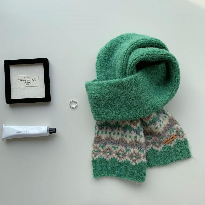 Двусторонняя шарф-снуд в стиле Fair Isle для женщин, зимний, рождественский, уютный, с кошками и собаками, теплый шарф для шеи