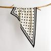 Thin Imitation Silk Scarf Polyester Waist Tying Scarf Vintage Polka Dot Triangle Scarf  Club