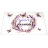 [A0026] - Glass Cutting Board / Coaster "Lavender Colors" Purple White - 30x20 Cm