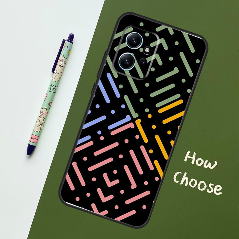 Polka Dots Lines Abstract Art Case For Xiaomi Redmi Note 12 11 10 8 9 Pro 9S 10S 11S 12S Cover For Redmi 12 9C 10C 12C
